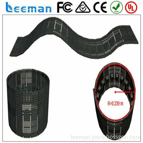 flexible soft display 2015 Leeman P20 DIP RGB indoor hd video wall screen